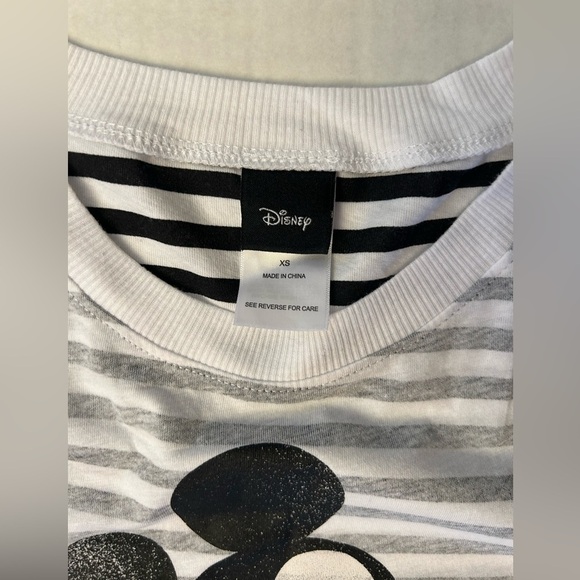 Disney Mickey Mouse striped women’s sleeveless tank top shirt NWT Sz-XS. L10 - Picture 5 of 7